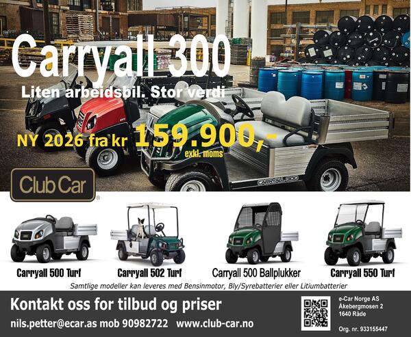 Club Car Carryall - kort leveringstid