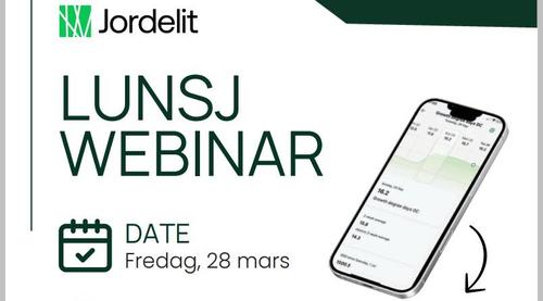 Jordelit AS inviterer til webinar