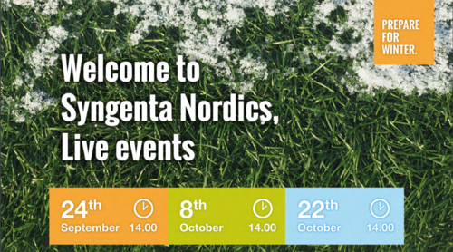 Syngenta har satt sammen 3 veldig interessante webinarer for banesjefer og greenkeepere.
